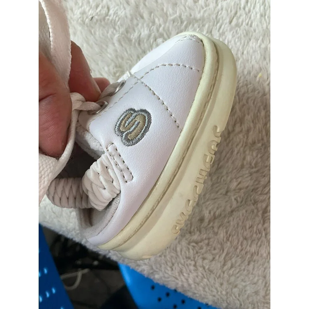 Build A Bear Workshop Skechers Sneakers Shoes White Heart Charm Glitter - Picture 5 of 10